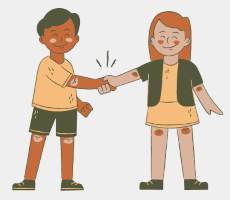 kids forgiving each other