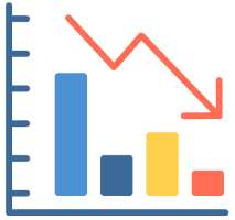 graph showing a downward trend