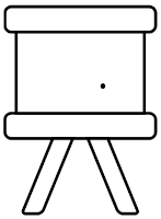 whiteboard with small dot representing a problem